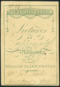 Keats Lecture Card