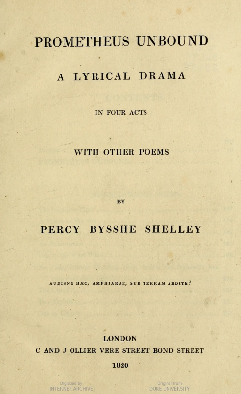 DEL PRADO MINIATURE BOOK PROMETHEUS UNBOUND A LYRICAL DRAMA  PERCY B SHELLEY 